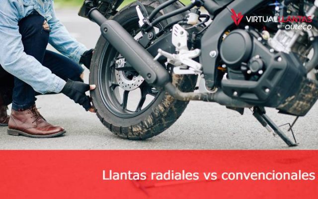 Llantas radiales y convencionales para motocicleta